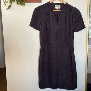 Rouje Navy Blue Patterned Mini Dress
